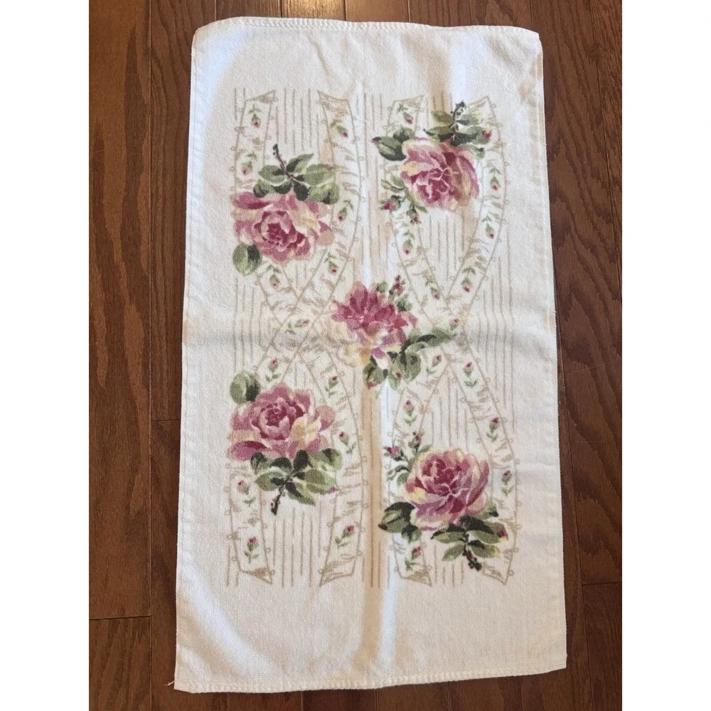 3‎ VTG Springmaid Flowers Floral Bathroom Bath Hand Face Towel Made In USA